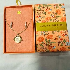 New* lucky brand necklace and earrings set